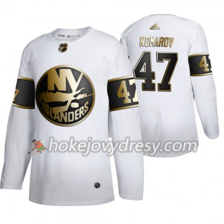 Pánské Hokejový Dres New York Islanders Leo Komarov 47 Adidas 2019-2020 Golden Edition Bílá Authentic